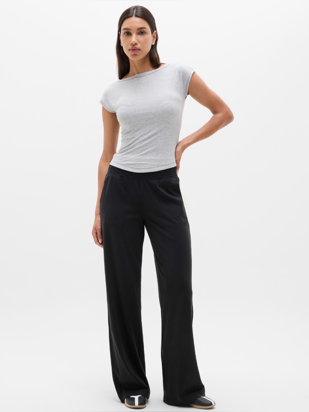 NWT Athleta Venice Wide Leg Black Pant size Small